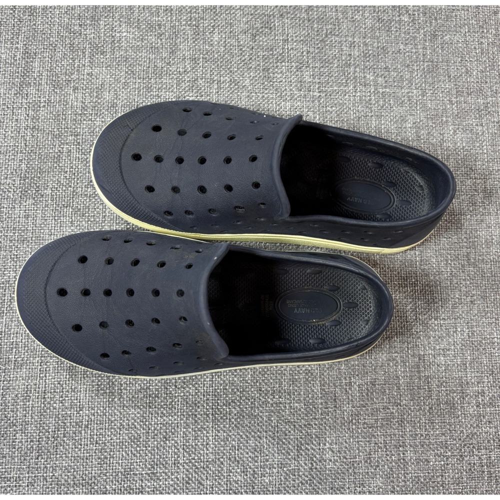 Old Navy Kids Perforated Slip On Water Shoes Size 11 Navy Blue Rubber Clogs